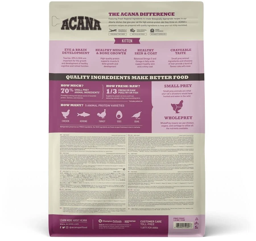 Acana First Feast Cat Kitten 1.8 Kg 3 Acana First Feast Cat Kitten 1.8 Kg – Image 3
