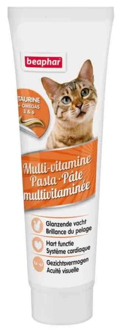 Beaphar Pâte Multivitaminé à La Taurine Et Omégas Pour Chat 100 Grs