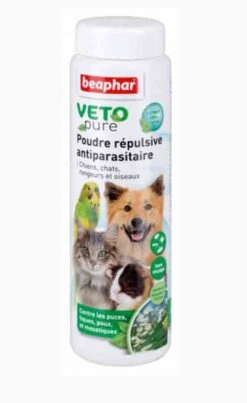 Beaphar VETOpure Poudre Répulsive Antiparasitaire 60 G