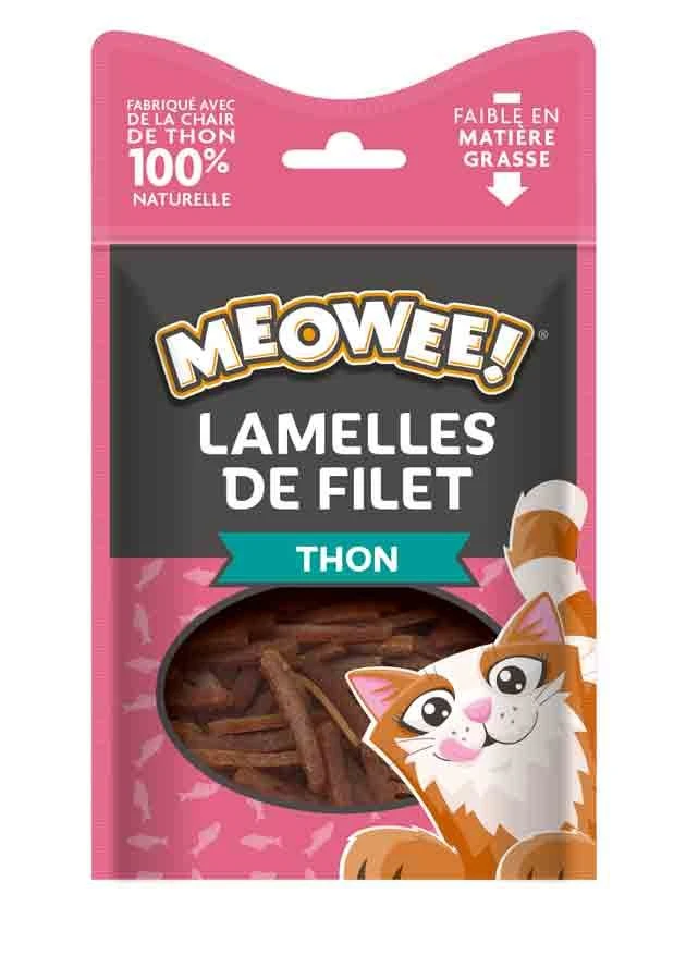 MEOWEE! Friandises Lamelles De Filet Au Thon Pour Chat 35 G 1 MEOWEE! Friandises Lamelles De Filet Au Thon Pour Chat 35 G