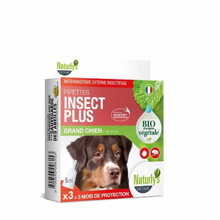 Naturlys Pipettes Insect Plus Bio Grand Chien X3 1 Naturlys Pipettes Insect Plus Bio Grand Chien X3