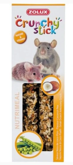 Zolux Crunchy Stick Rat Et Souris Noix De Coco / Pois 115 G