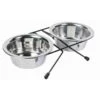Trixie Set De Gamelles En Acier Inox & Support 0,45 L