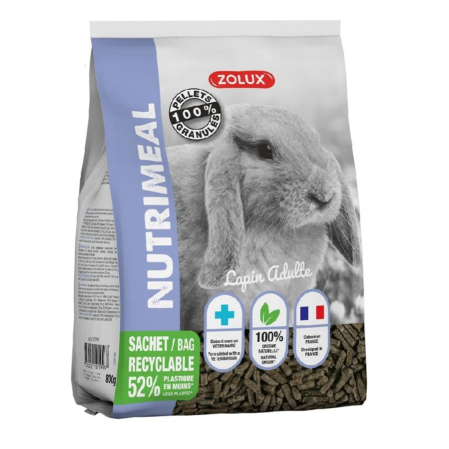 Zolux Nutrimeal Granulés Lapin 800 G 1 Zolux Nutrimeal Granulés Lapin 800 G